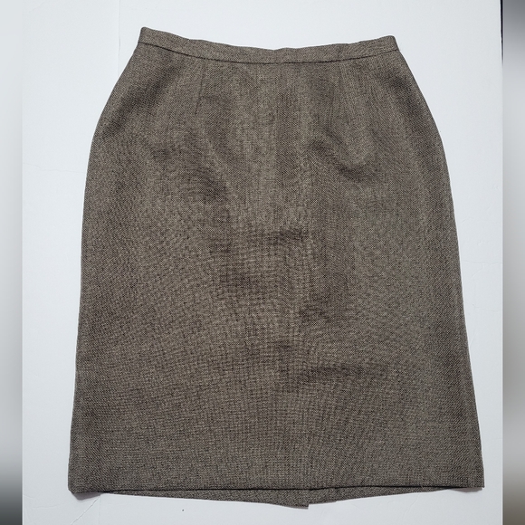 Kasper Petite Lined Pencil Skirt Brown Size 4P Polyester - Picture 1 of 7